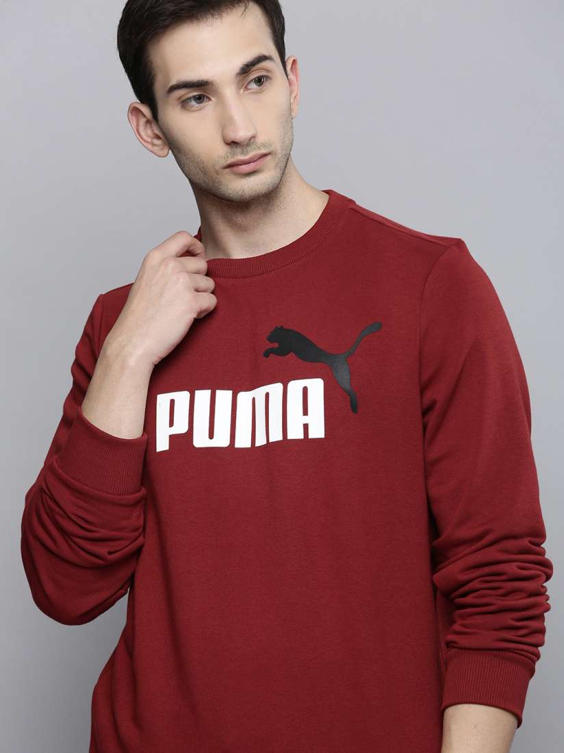 Buy Puma Men Red ESS 2 Col Big Logo Printed Sweatshirt Sweatshirts for Men 15267340 Myntra