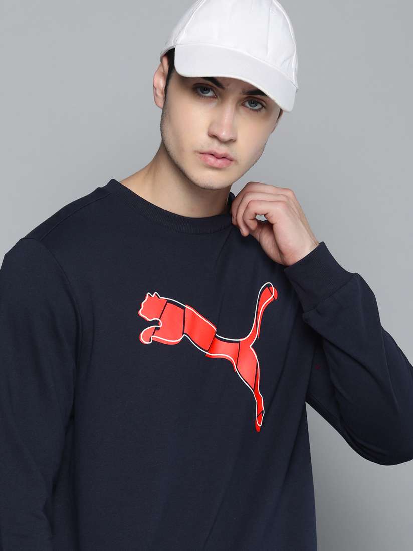Buy Puma Men Graphical Printed Casual Regular Fit Sweatshirt Sweatshirts for Men 15267370 Myntra