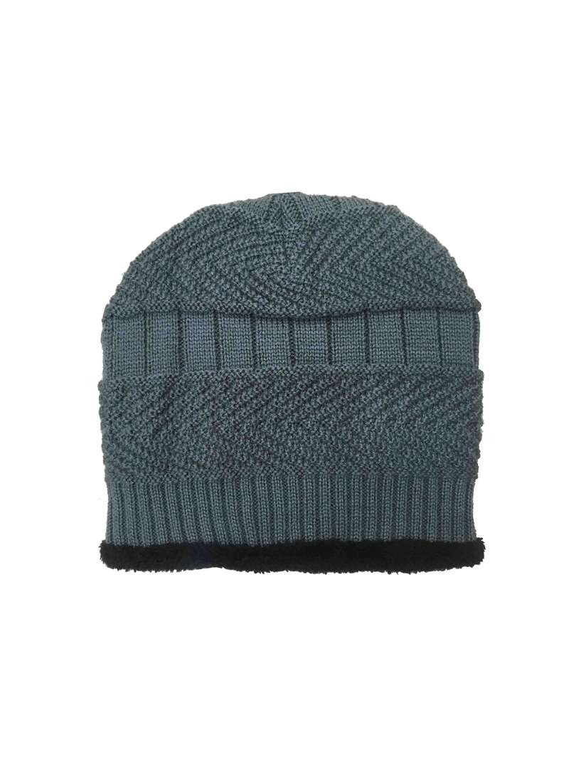 Buy Gajraj Unisex Grey Self Design Woolen Cap Caps for Unisex 15268732 Myntra