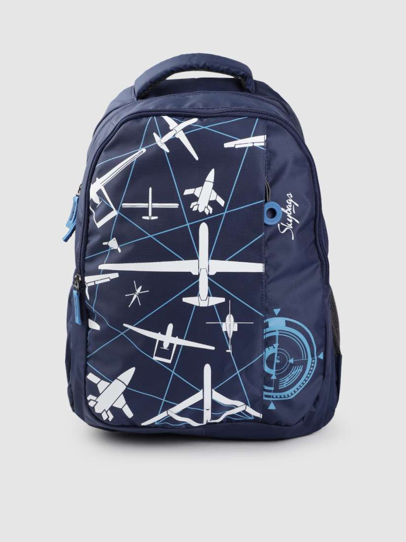 Buy Skybags Unisex Navy Blue White Geometric Print Backpack Backpacks for Unisex 15273858 Myntra