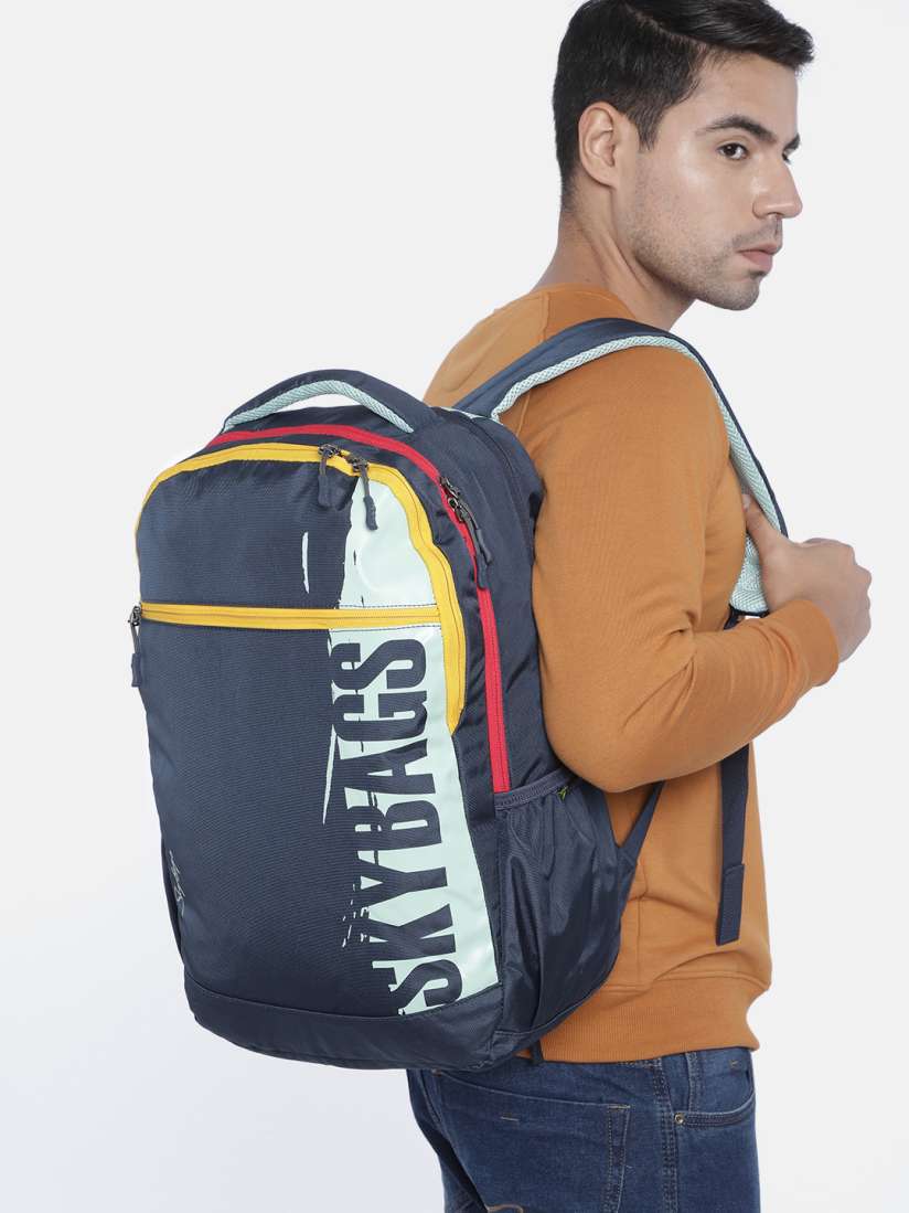 Buy Skybags Unisex Navy Blue Skater 06 Brand Logo Backpack Backpacks for Unisex 15278684 Myntra