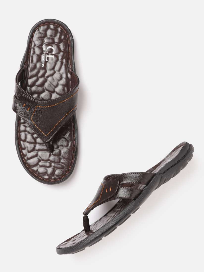 Buy Carlton London Men Coffee Brown Solid Comfort Sandals Sandals for Men 15279488 Myntra