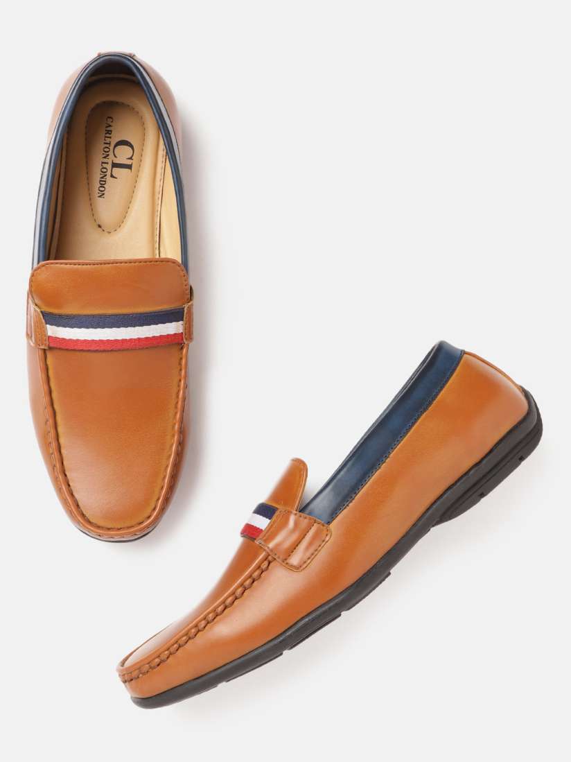 Buy Carlton London Men Tan Brown Navy Blue Solid Driving Shoes Casual Shoes for Men 15282014 Myntra