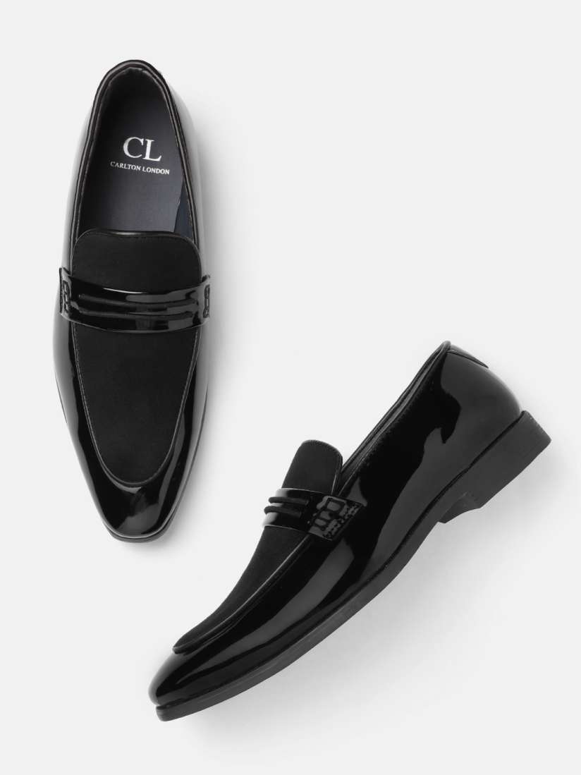 Buy Carlton London Men Black Solid Suede Glossy Finish Evening Loafers Casual Shoes for Men 15282066 Myntra