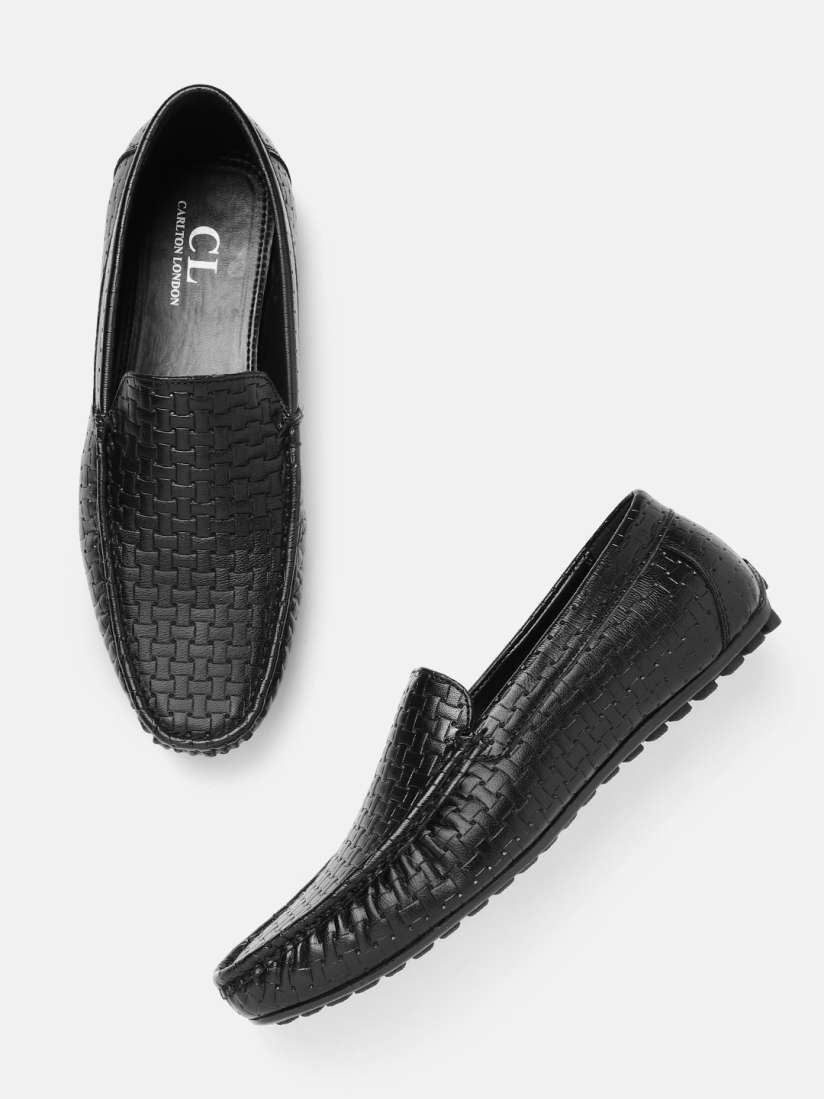Buy Carlton London Men Black Basketweave Textured Driving Shoes Casual Shoes for Men 15282080 Myntra