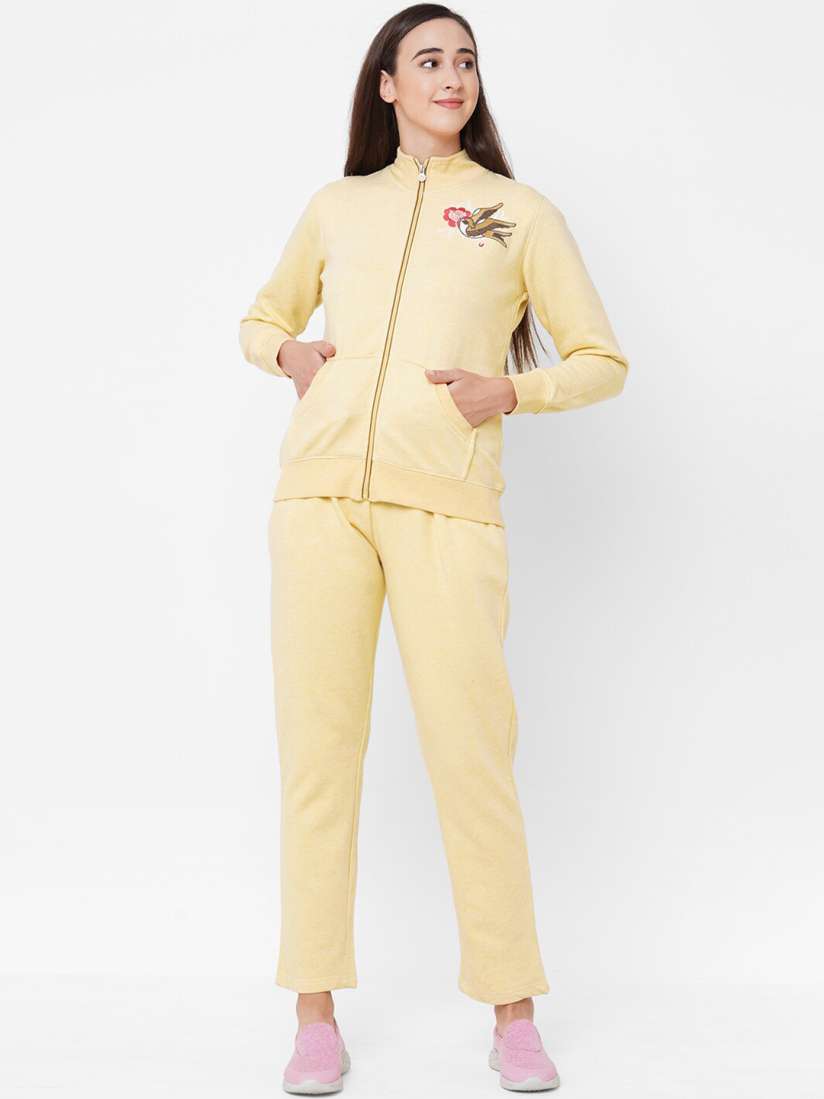 Yellow velour tracksuit outlet