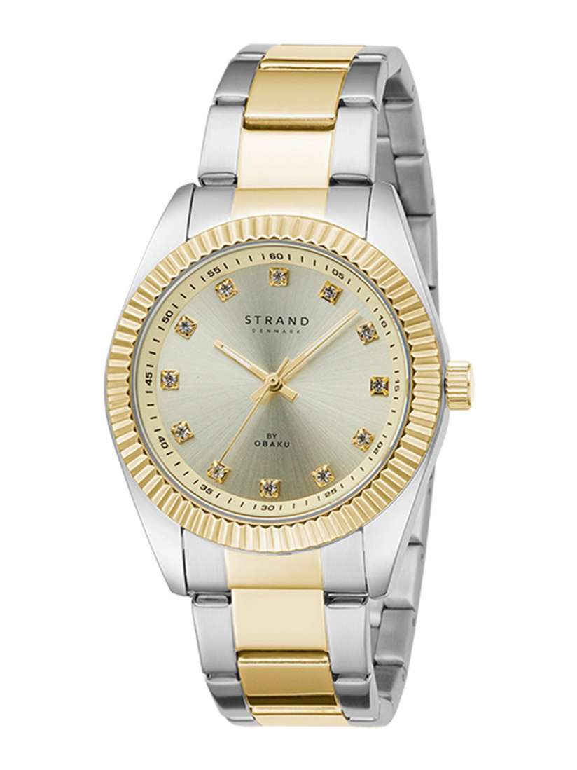 Buy STRAND BY OBAKU Women Gold Toned Brass Printed Dial Multicoloured Stainless Steel Embellished Straps Watch Watches for Women 15285192 Myntra