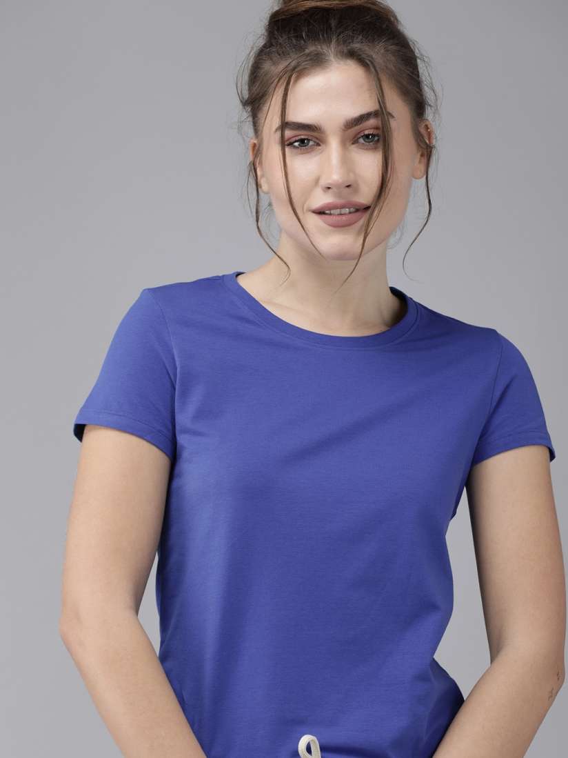 Buy Van Heusen Crew Neck Lounge T shirt Lounge Tshirts for Women 15286476 Myntra