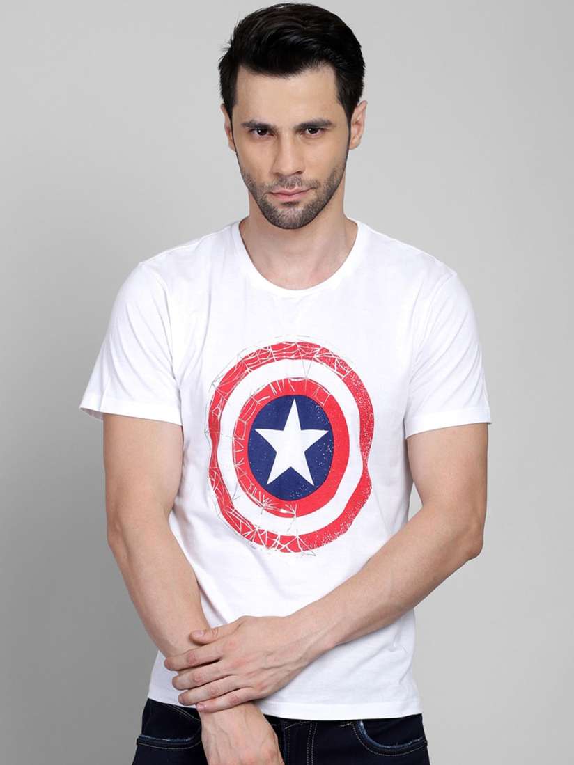 Captain america t shirt myntra on sale