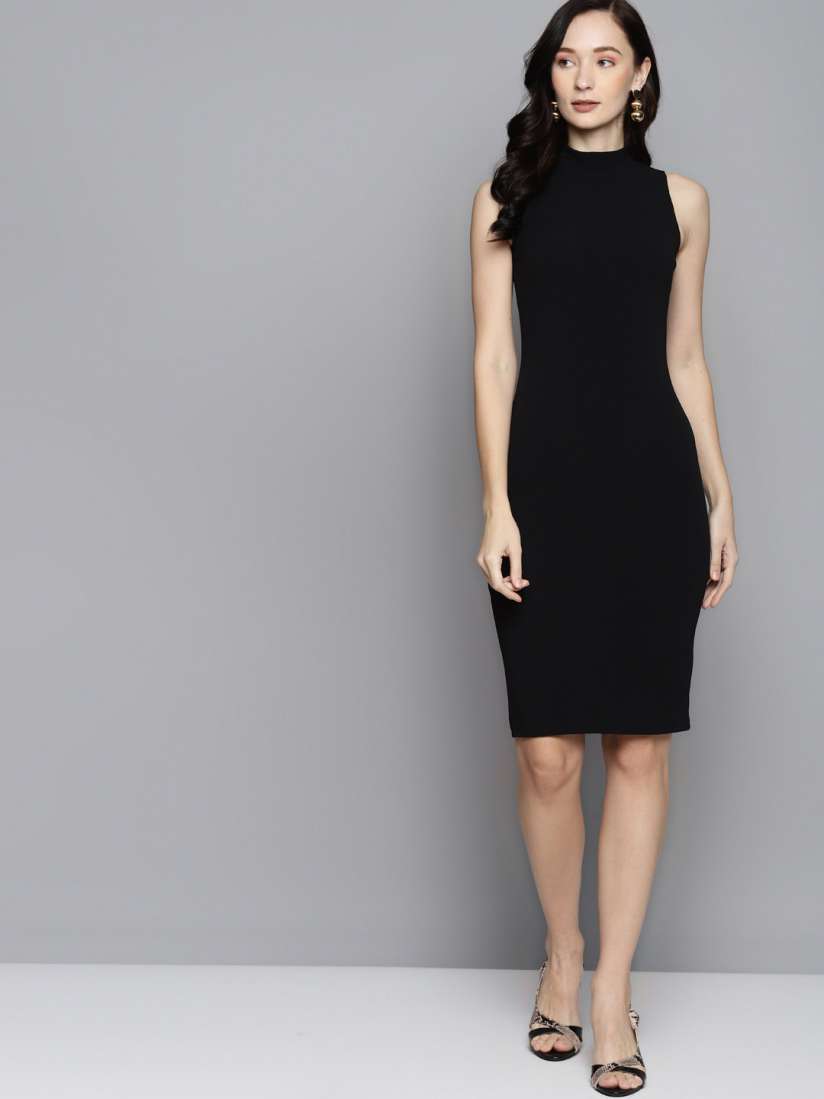 High neck bodycon dress new arrivals