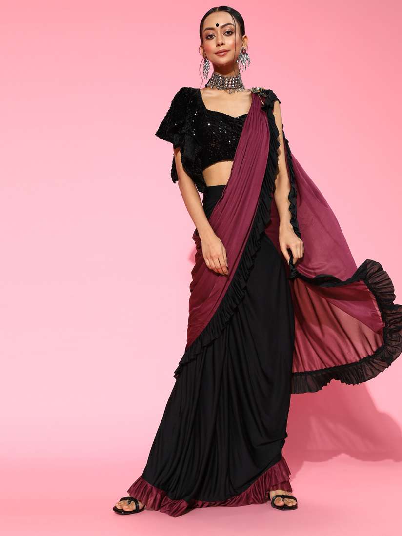 Buy Tikhi Imli Colourblocked Saree with Solid border Sarees for Women 15313964 Myntra