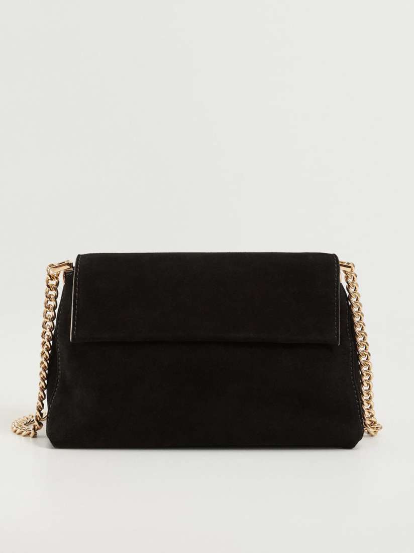 Buy MANGO Black Solid Leather Structured Small Sling Bag Handbags for Women 15315116 Myntra