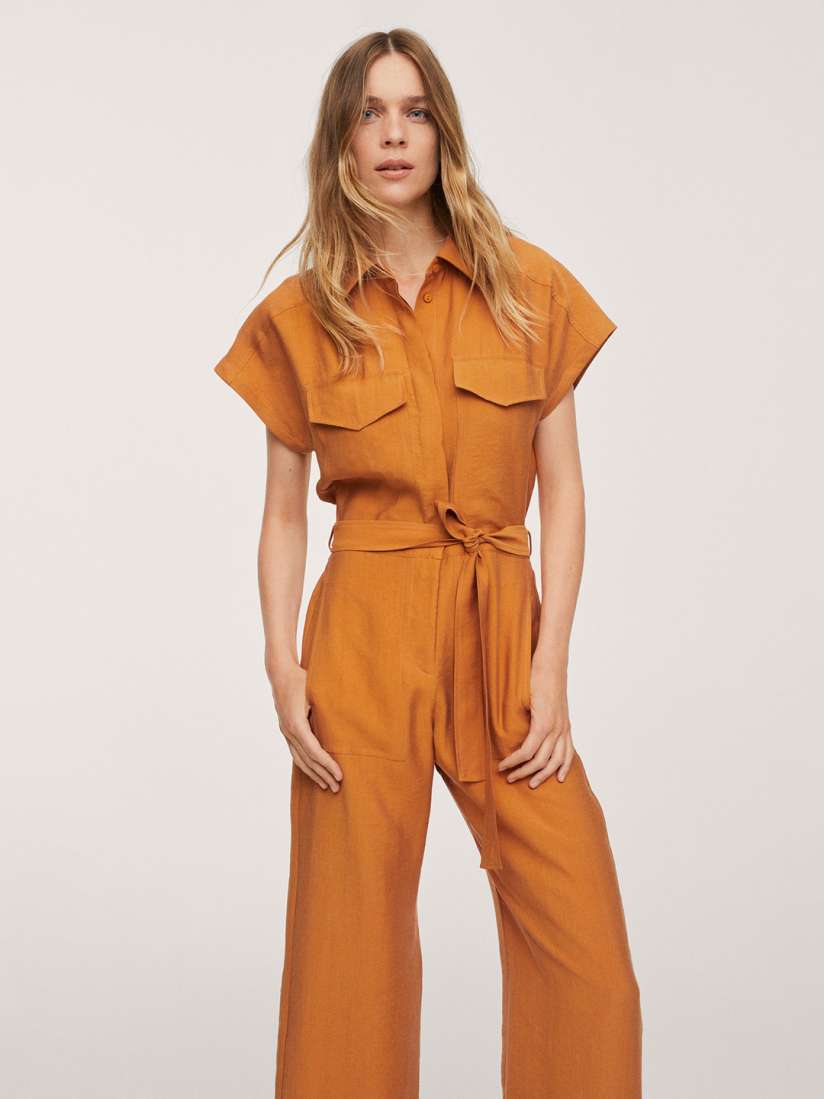 Mango orange jumpsuit discount