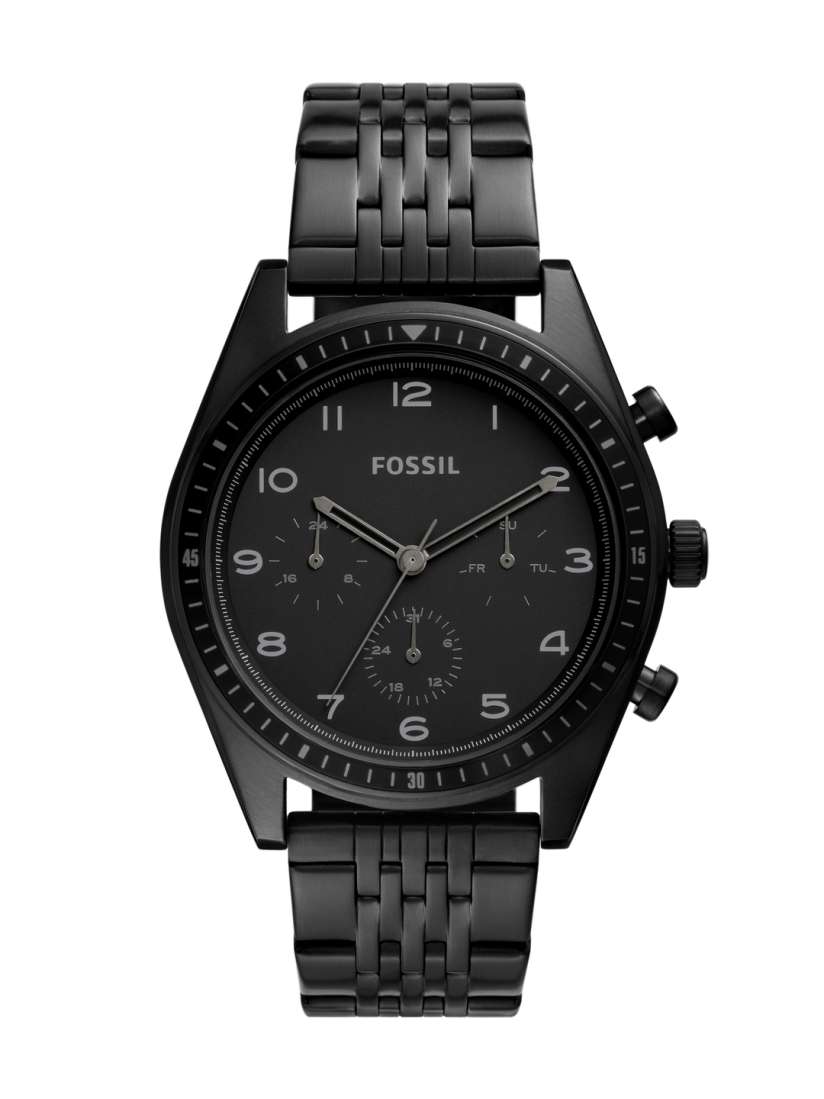 Buy Fossil Men Black Dial Black Stainless Steel Bracelet Style Straps Analogue Watch BQ2618 Watches for Men 15321464 Myntra