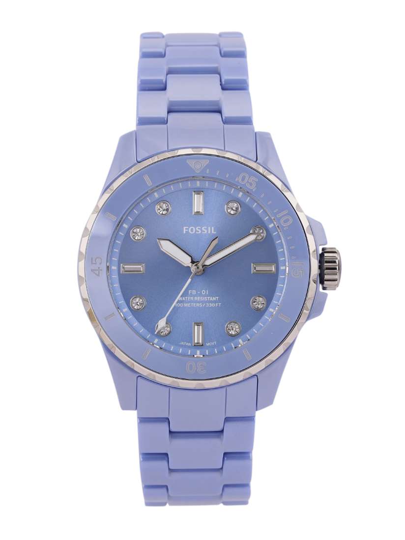 Buy Fossil Women Blue Dial Blue Ceramic Straps Analogue Watch Watches for Women 15321532 Myntra