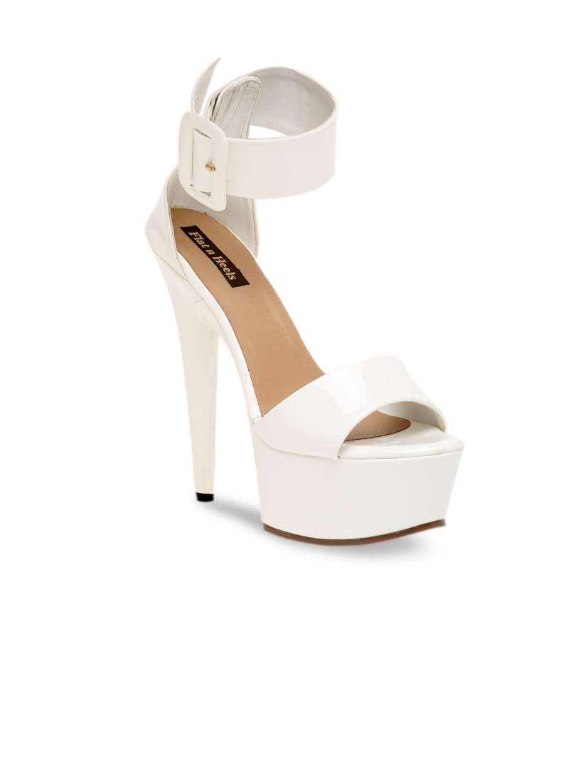 Ladies white platform pumps outlet