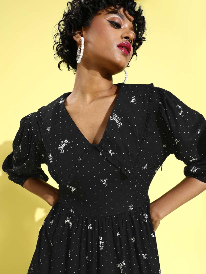 Buy Rare Women Stylish Black Floral Dress Dresses for Women 15325912 Myntra