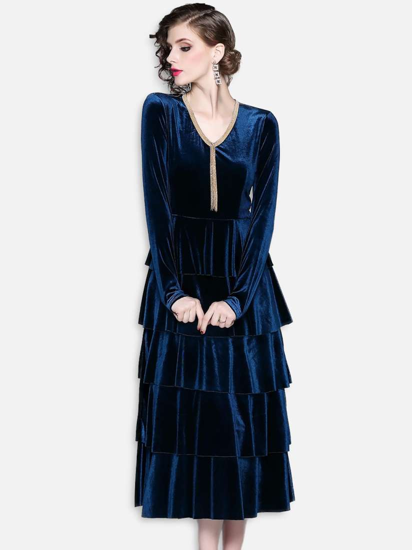 Myntra blue dress shop
