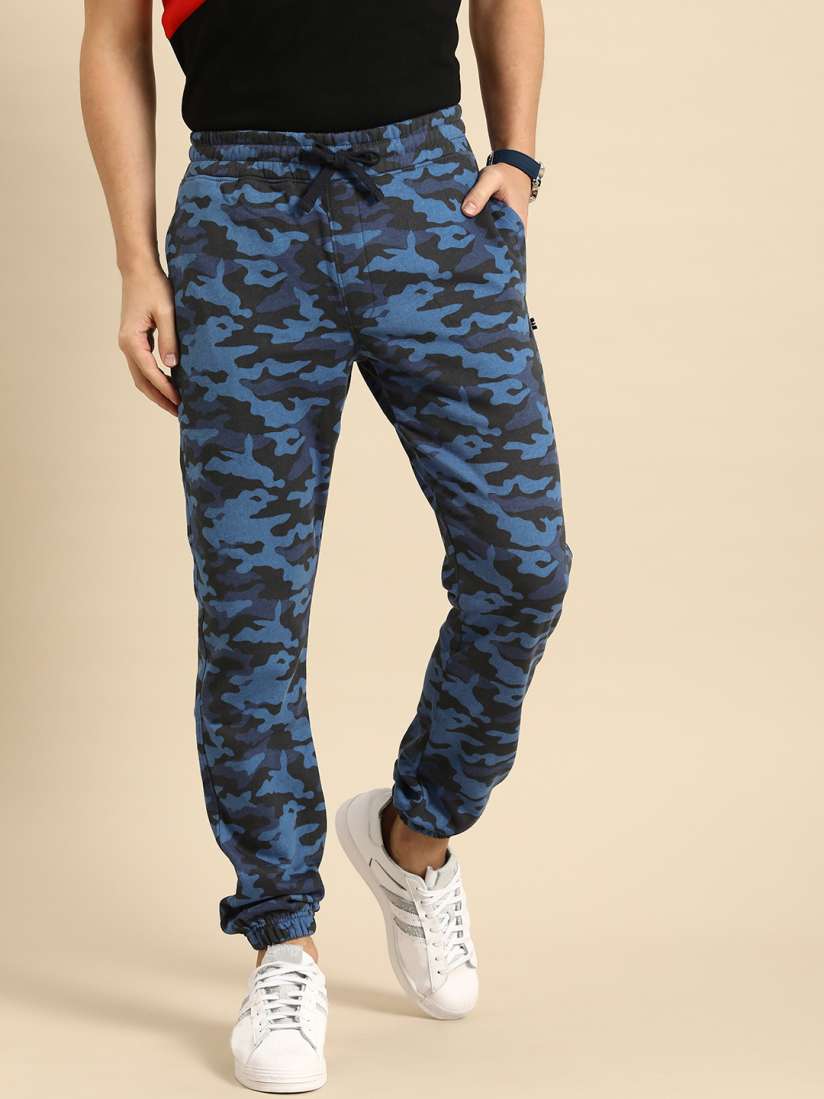 Buy Nautica Men Blue Camaflauge Printed Joggers Track Pants for Men 15339942 Myntra