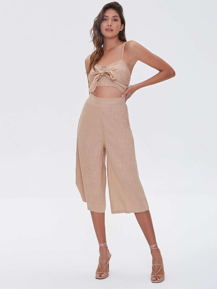 Beige culotte jumpsuit shop