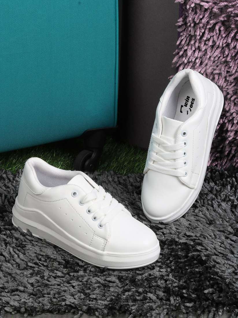 Myntra white sneakers womens on sale