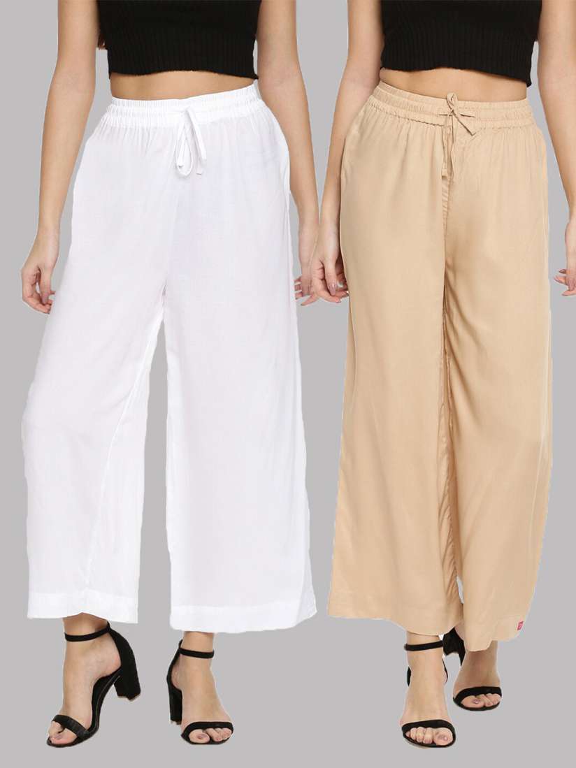Myntra white palazzo discount