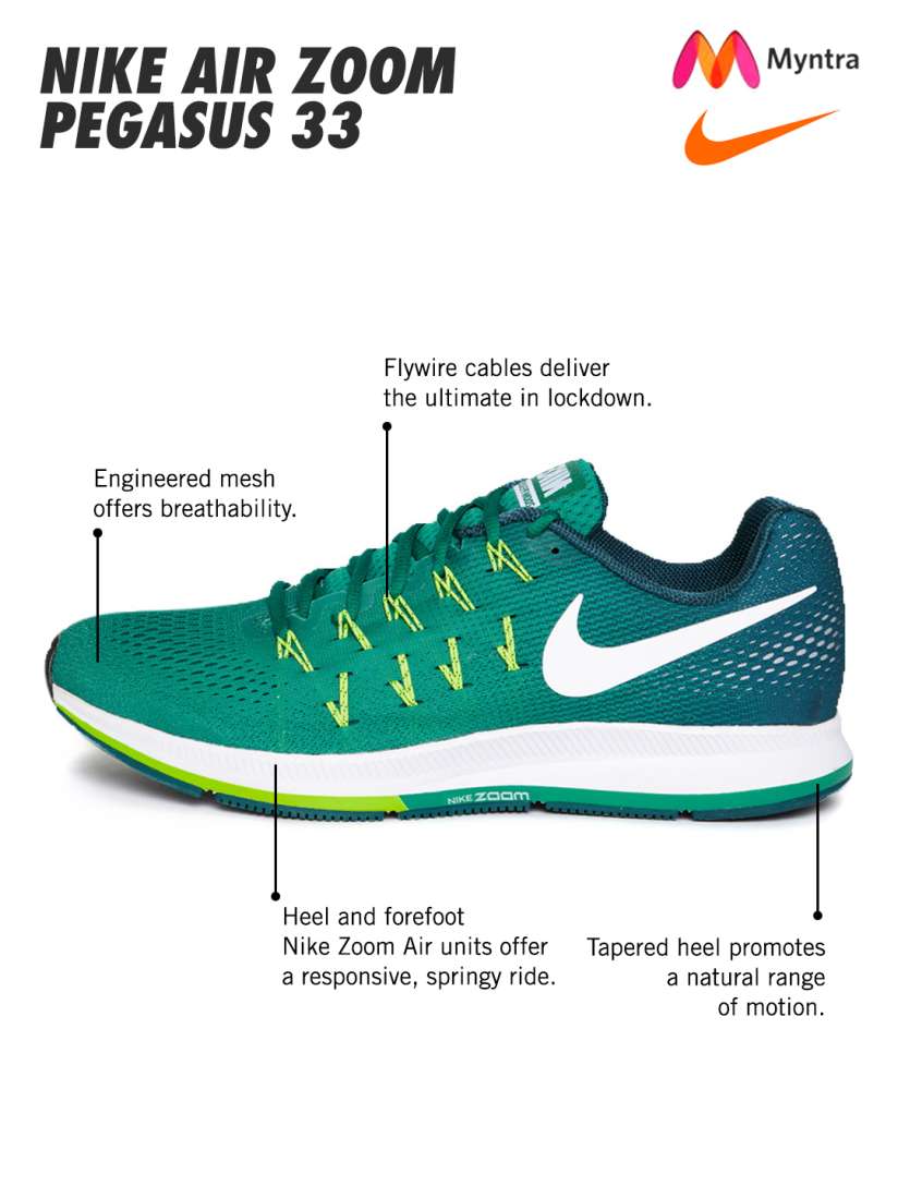 Air zoom pegasus 33 green running shoes discount