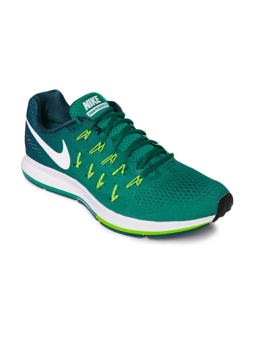 Buy Nike Men Green Air Zoom Pegasus 33 Running Shoes Sports Shoes for Men 1536792 Myntra