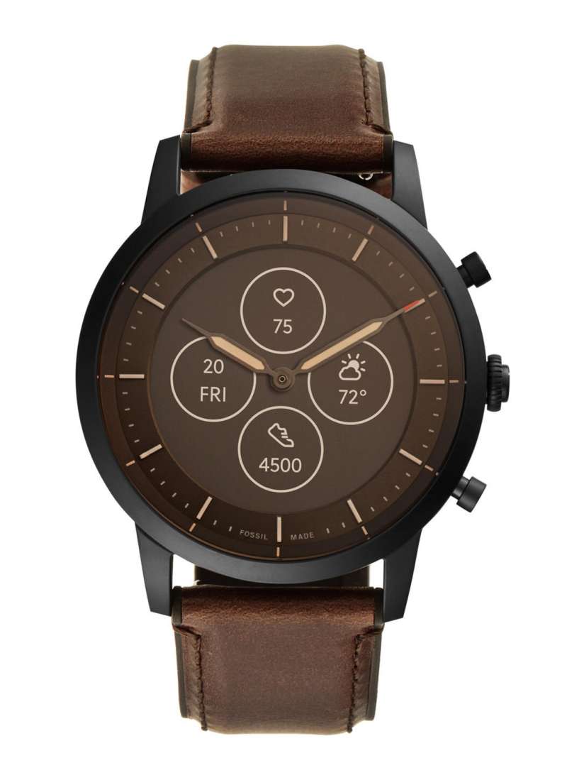 Buy Fossil Men Brown Black Solid Collider Hybrid Smart Watch FTW7008 Smart Watches for Men 15370812 Myntra