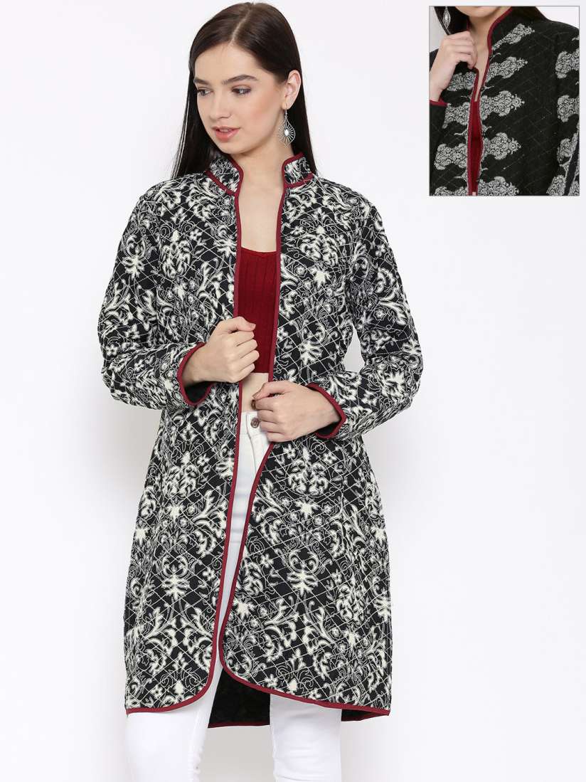 Ethnic longline jacket deals