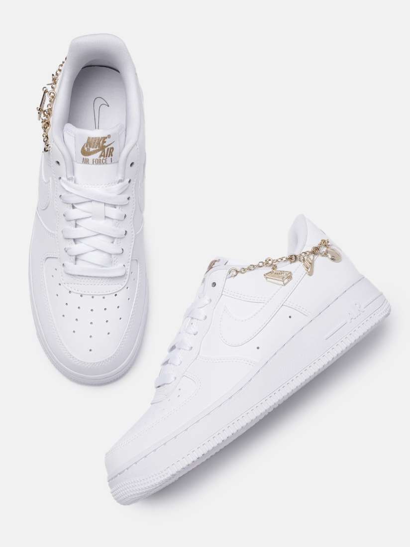 Buy Nike Women White Perforated Air Force 1 07 LX Leather Sneakers Casual Shoes for Women 15386970 Myntra