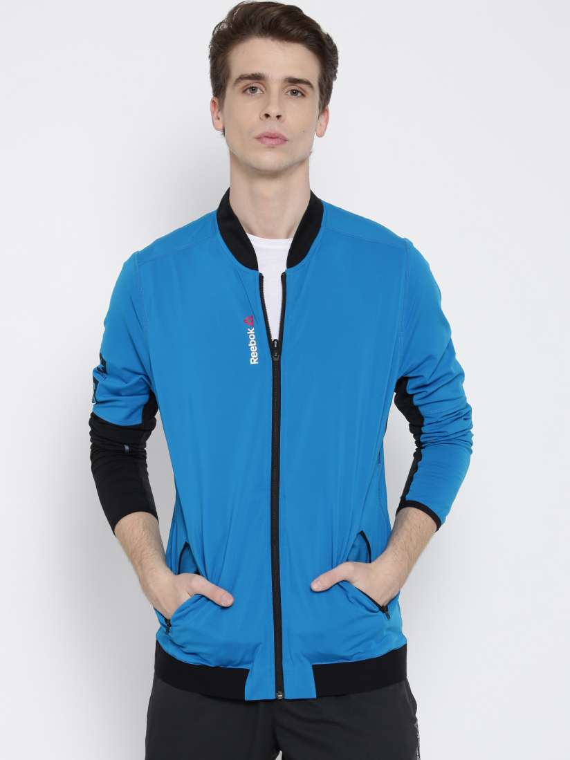 Buy Reebok Men Blue OS TRK Slim Training Jacket Jackets for Men 1538852 Myntra