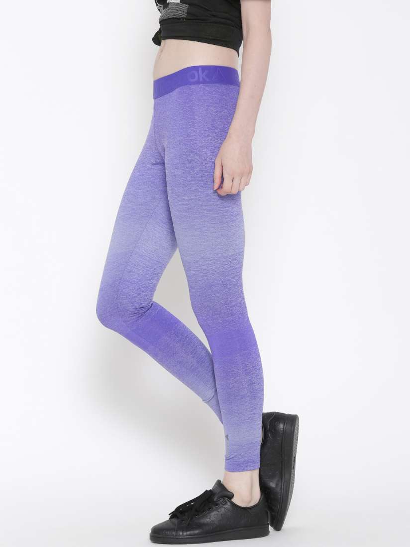 Buy Reebok Lavender LTHS Ombre Patterned Training Tights Tights for Women 1539045 Myntra