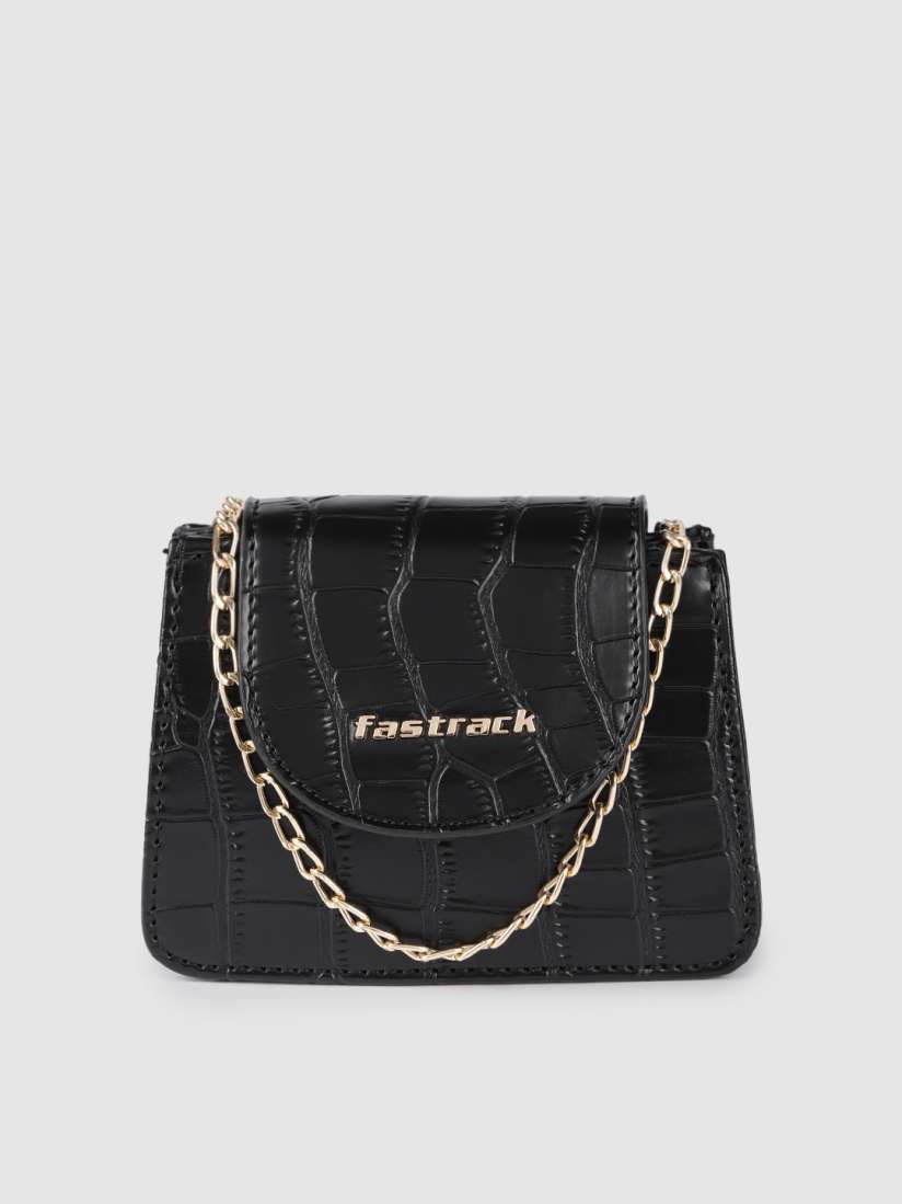 Buy Fastrack Black Textured Sling Bag Handbags for Women 15398074 Myntra