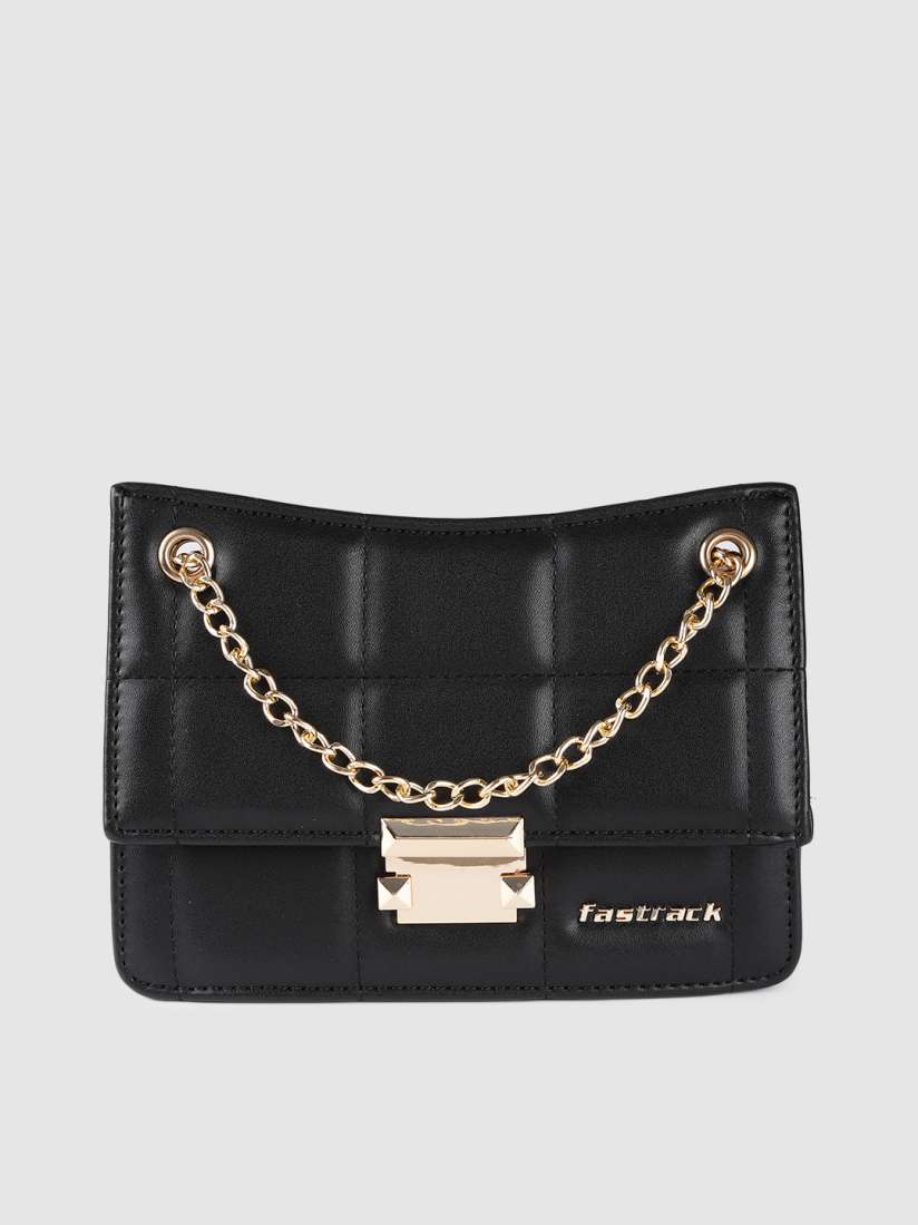Buy Fastrack Women Black Solid Quilted Sling Bag Handbags for Women 15398078 Myntra