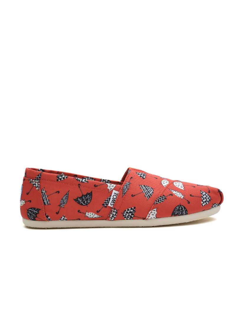 Buy TOMS Women Orange Printed Slip Ons Casual Shoes for Women 1539841 Myntra