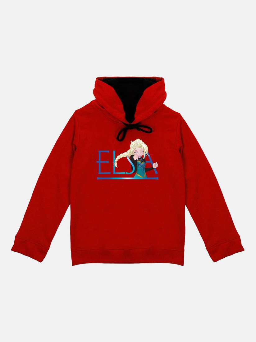 Buy Disney by Wear Your Mind Girls Red Frozen Printed Hooded Sweatshirt Sweatshirts for Girls 15404772 Myntra