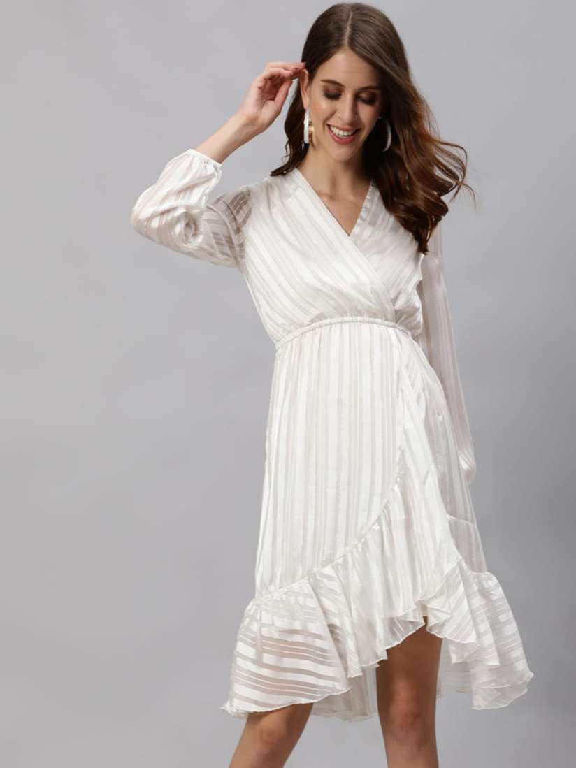 Wrap dress myntra on sale