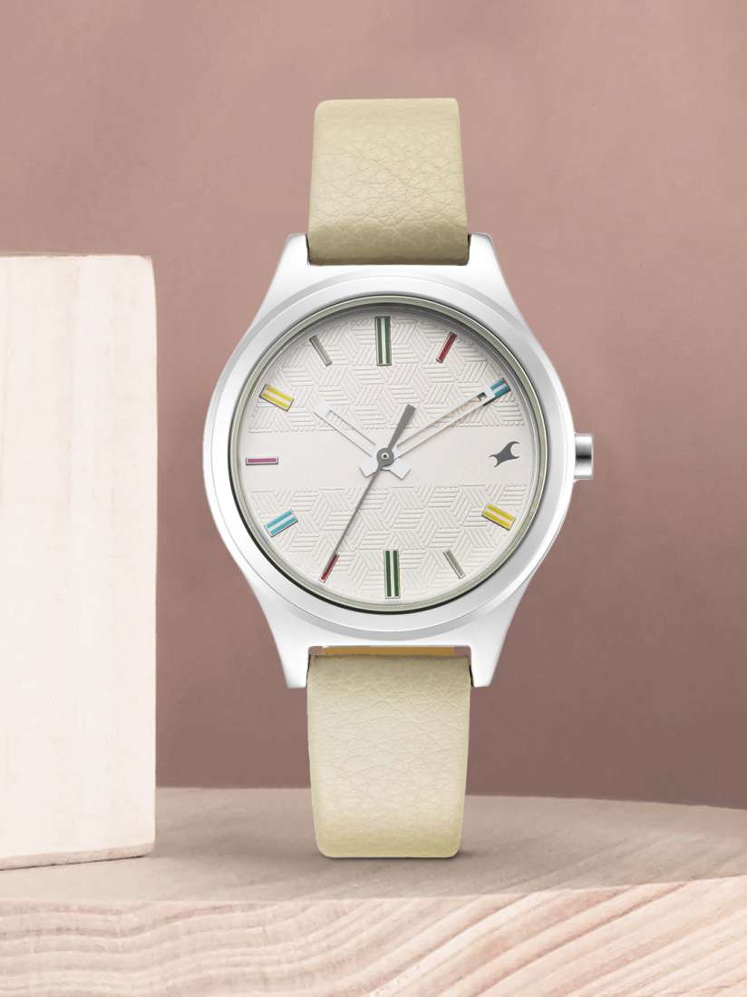 Buy Fastrack Women White Brass Dial Grey Leather Straps Analogue Watch 6152SL06 Watches for Women 15417530 Myntra