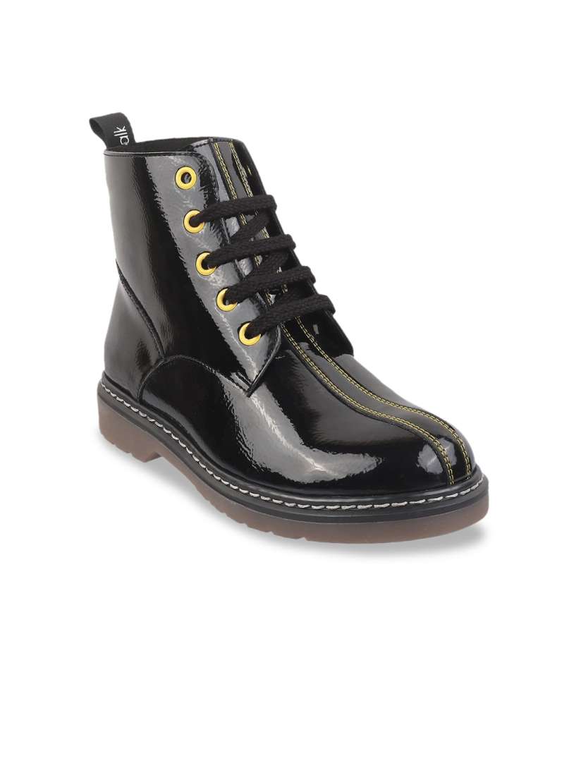 Buy Catwalk Women Black Flatform Heeled Boots Boots for Women 15418688 Myntra