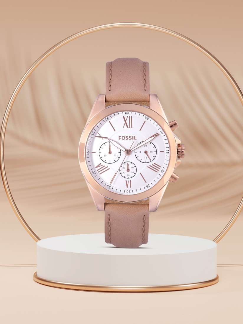 Buy Fossil Women White Dial Brown Leather Straps Modern Courier Analogue Watch BQ1751 Watches for Women 15423680 Myntra