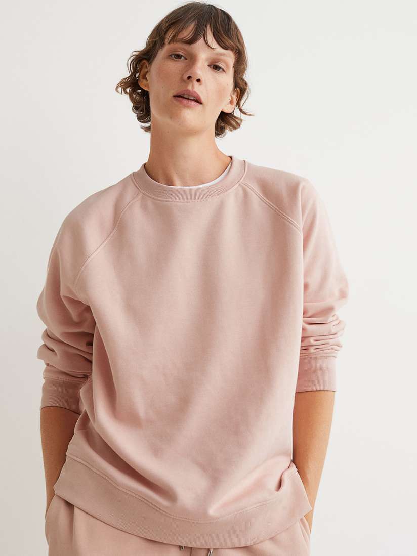 Buy H M Women Pink Solid Non Hooded Sweatshirt Sweatshirts for Women 15424166 Myntra