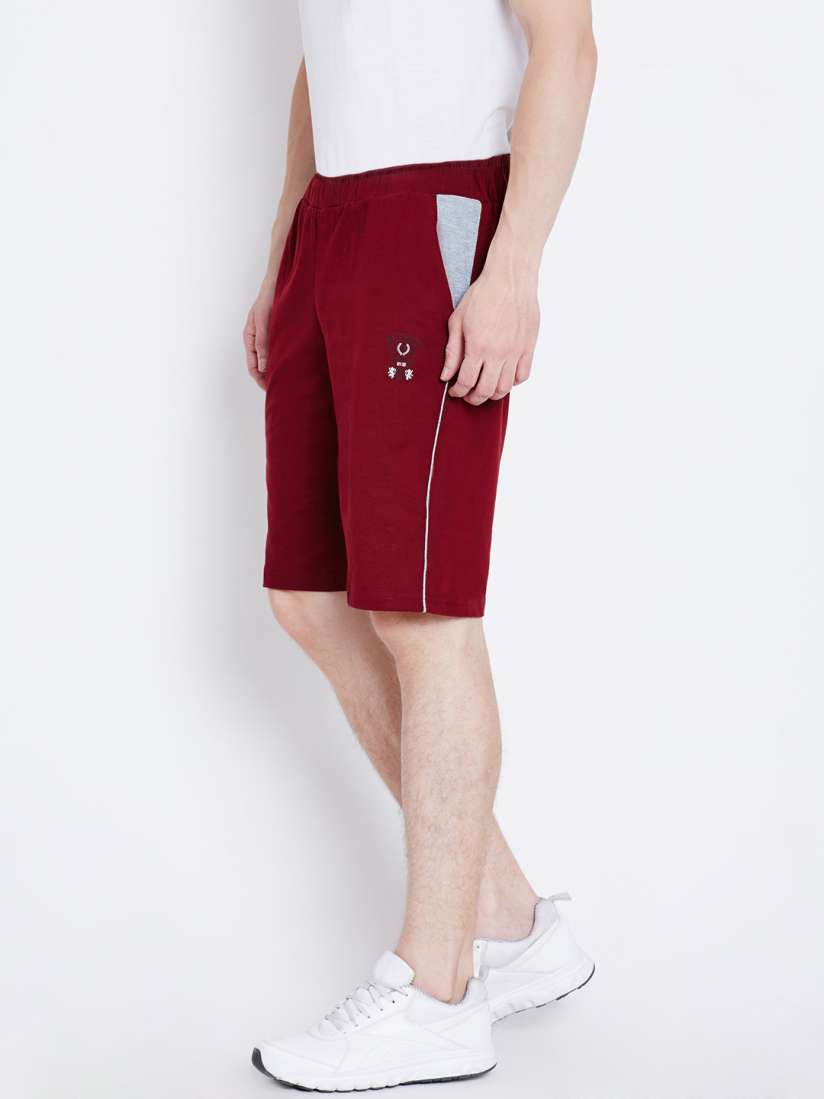 Maroon bermuda shorts clearance