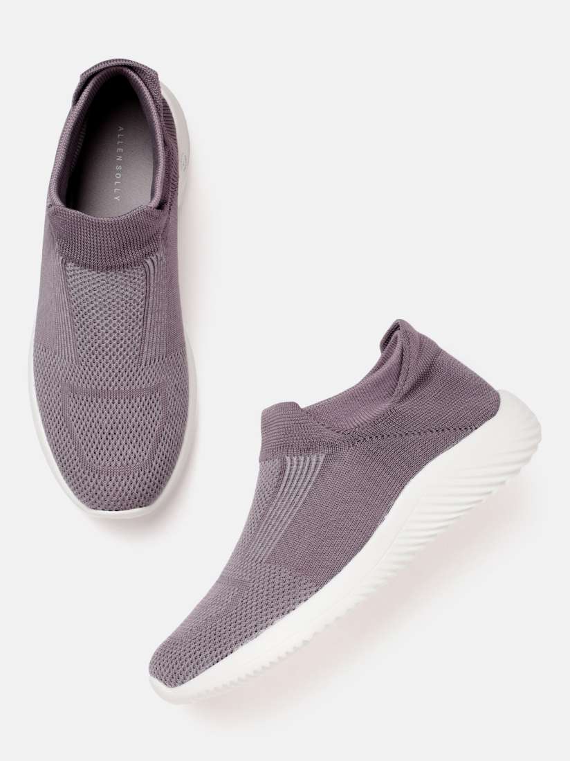 Buy Allen Solly Women Mauve Woven Design Slip On Sneakers Casual Shoes for Women 15445056 Myntra
