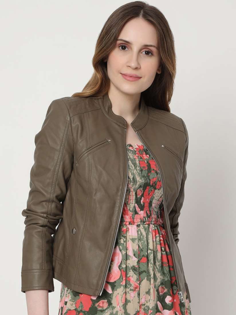 Vero moda olive green jacket sale