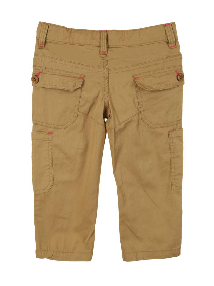Girls khaki capris sales