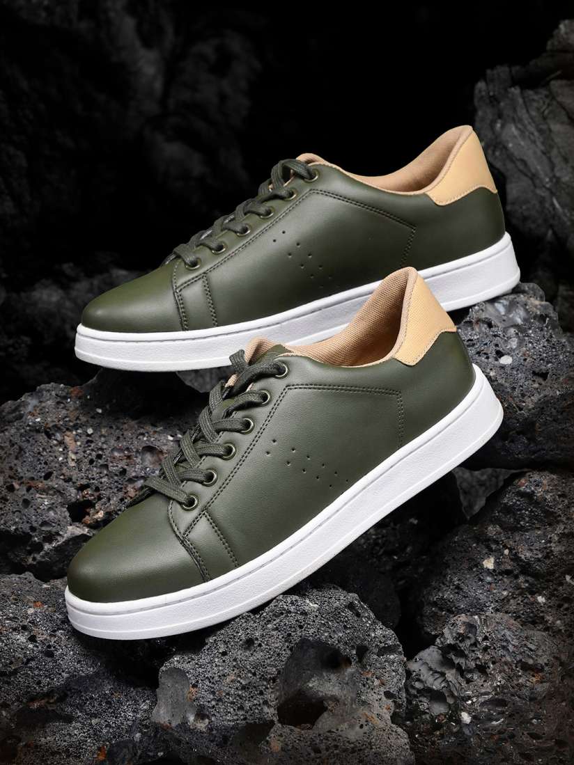 Buy Roadster Men Olive Green Solid Sneakers Casual Shoes for Men 15458824 Myntra