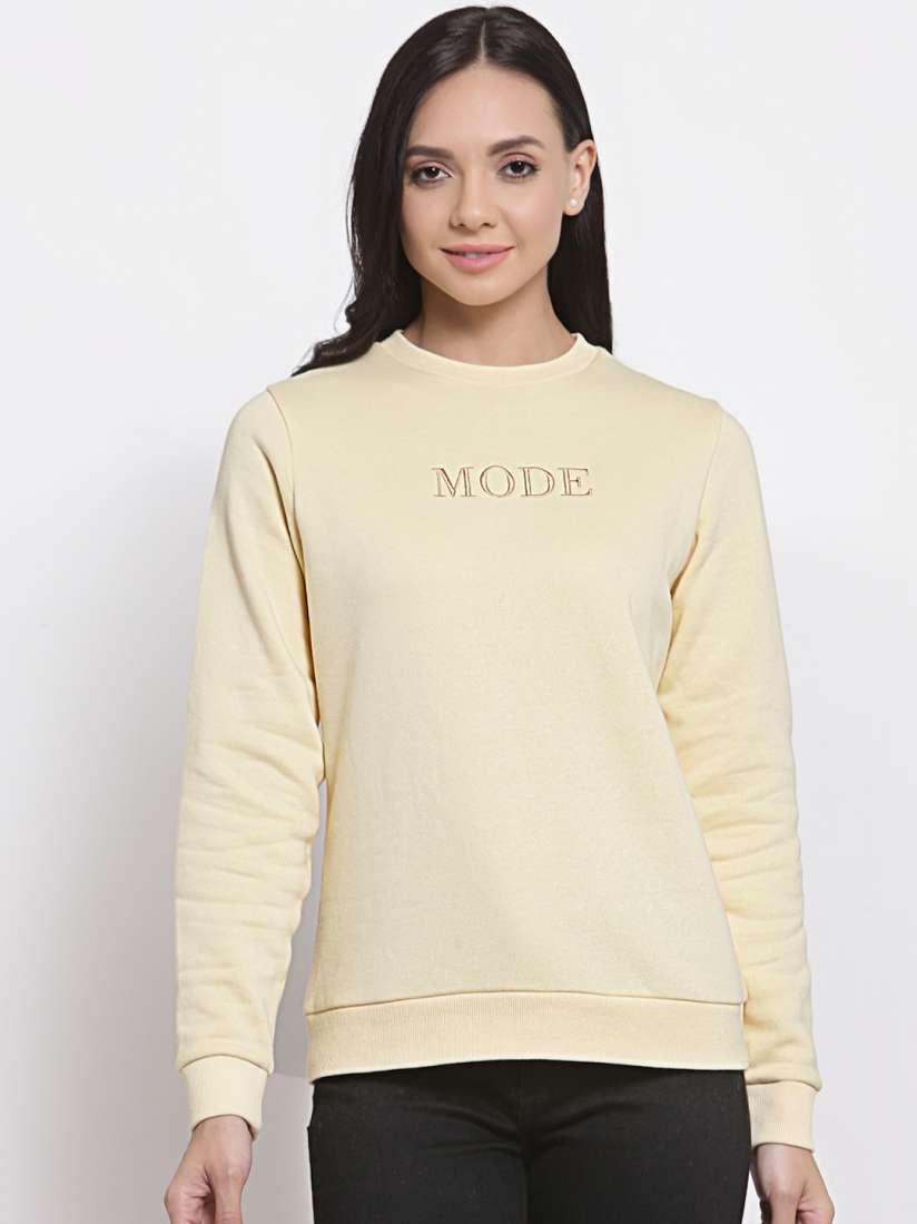 Buy Mode by Red Tape Women Yellow Prited Sweatshirt Sweatshirts for Women 15465640 Myntra