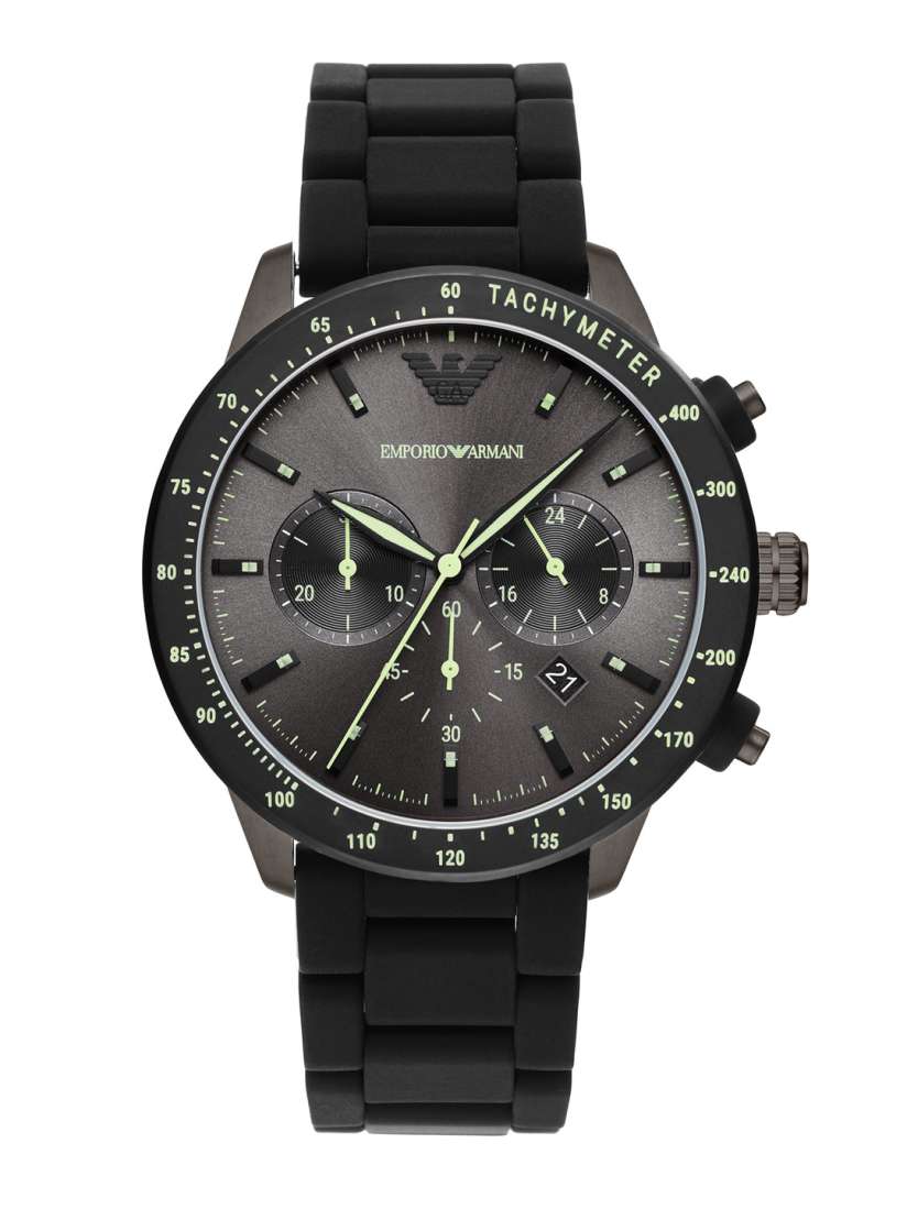 Armani watches for men black on sale