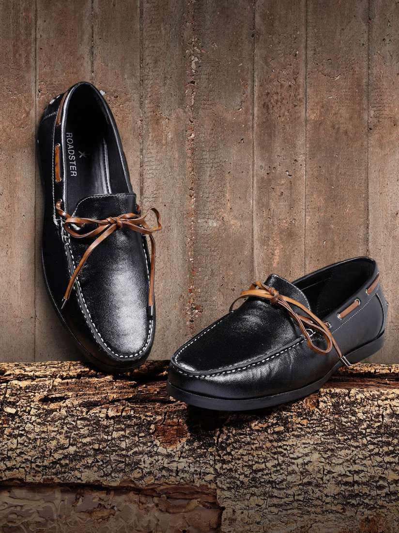 Buy Roadster Men Black Solid Boat Shoes Casual Shoes for Men 15470140 Myntra